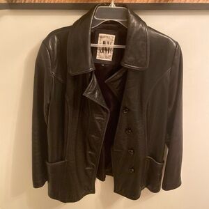 Leather blazer